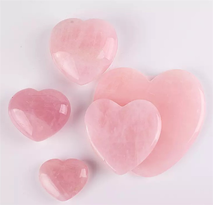 100% 천연 로즈 쿼츠 Jade Stone Gua Sha 도구