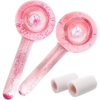 2pcs 얼굴 냉각 유리 글로브