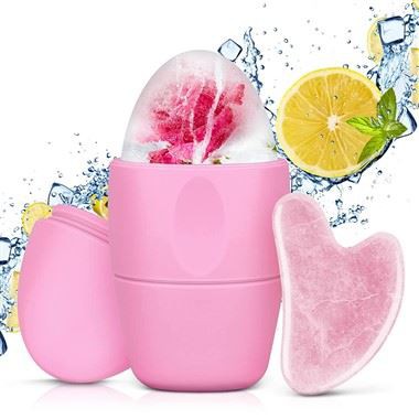 얼굴 및 gua sha 페이셜 도구 세트를위한 아이스 롤러