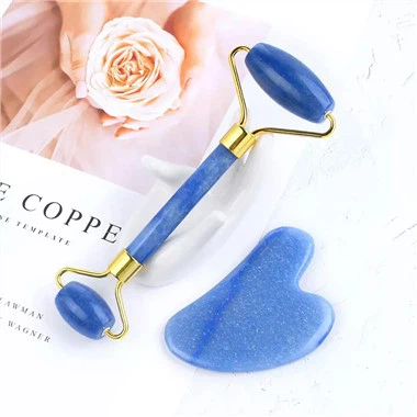 천연석 블루 어벤츄린 제이드 롤러 세트