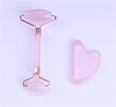 새로운 다채로운 비취 롤러 및 Gua Sha 세트