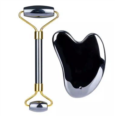 테라헤르츠 페이스 롤러와 구아샤 세트