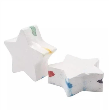 별 모양의 무지개 목욕 폭탄