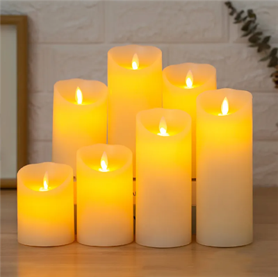 Flameless Wickless 배터리 USB 전기 충전식 배터리 기둥 향초